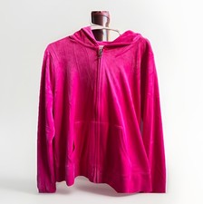 Juicy Couture Velour Tracksuit Set Pink Hoodie  Pants Women  s Size L