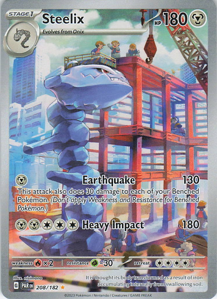 Steelix 208/182 Illustration Rare Paradox Rift Pokemon Holo Near Mint
