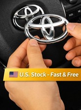 Toyota Steering Wheel Emblem Chrome Silver Corolla Hilux Camry 4runner Tacoma