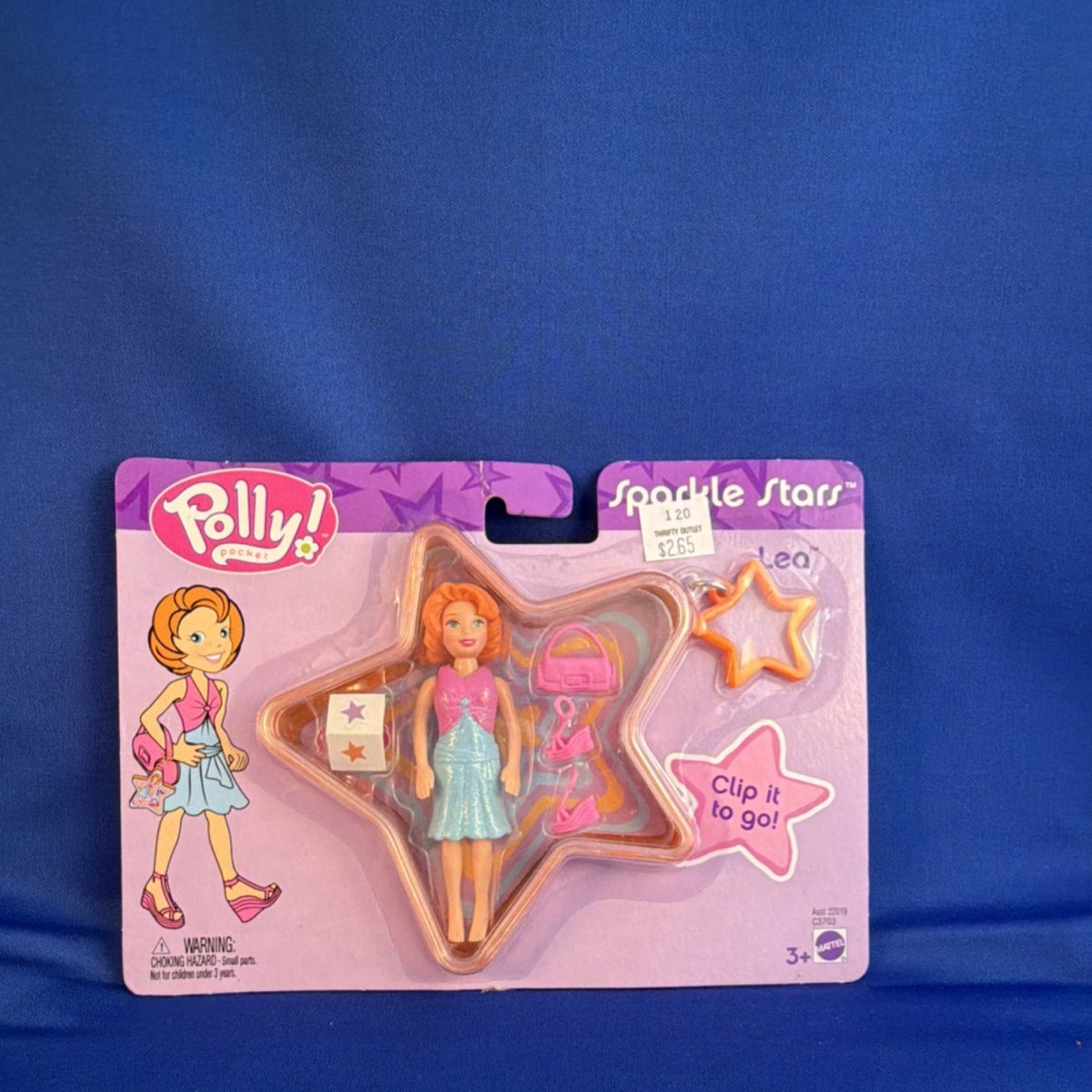 Vintage Polly Pocket Sparkle Stars Lea Doll 2003 Polly Stretch