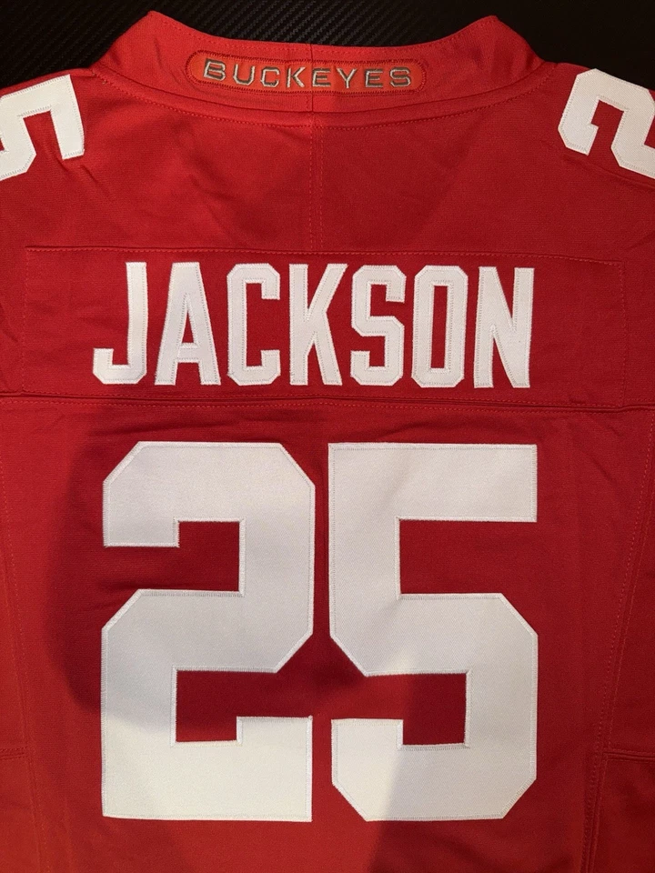 Bo Jackson Red Ohio State OSU Jersey Buckeyes Stitched 25 FUSE Stitched - Image 4 of 4