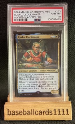 Rusko Clockmaker MTG Mystery Booster 2 2024 Alchemy Acorn-Foil PSA