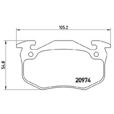 Satz Bremsbeläge Bremsklötze hinten für Renault L42 Clio 1 B/C57 2 BB id86592