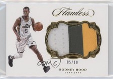 2016-17 Panini Flawless Patch Gold 5/10 Rodney Hood #P-RHD Patch 3d3