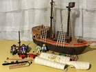 Vintage Playmobil Pirate Ship, Figures, Accessories,  3053 -  Incomplete set.