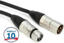 Gator Cableworks Backline Series Microphone Cable - 10 foot (10-pack)