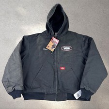 Vintage NWT Dickies Duck Canvas Jacket Mens XL Hood Faded Embroidered