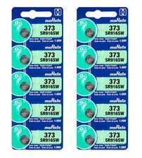 373 SR916SW 1.55V Silver Oxide Watch Battery - 10 Pack Button Cells