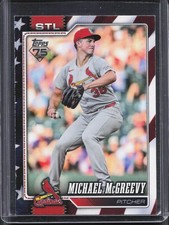 2026 Topps Series 1 Michael McGreevy #161 Independence Day /76 Cardinals