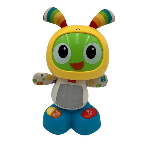 Fisher Price Bright Beats Dance & Move Beatbo Robot WORKS MISSING BATTERY COVER
