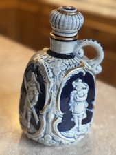Vintage Ceramic Figural Decanter Music Box Barware Collectible Works&Need Repair