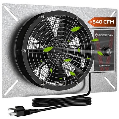Abestorm 540CFM IP-55 Rated Crawlspace Ventilation Fan with Humidistat... 
