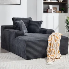 67" Chaise Lounge Chair Convertible Sleeper Sofa Bed w/Pillows for Living Room