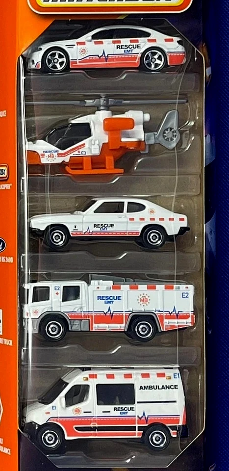 New Matchbox 2025 MBX Rescue V 5-Pack VHTF - Image 2 of 4