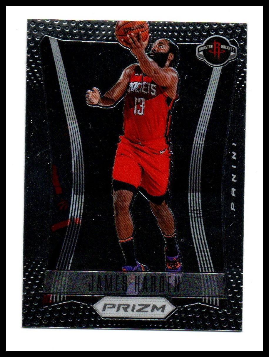 2020-21 Panini Prizm #1 James Harden Prizm Flashback In Red Warm-up jersey