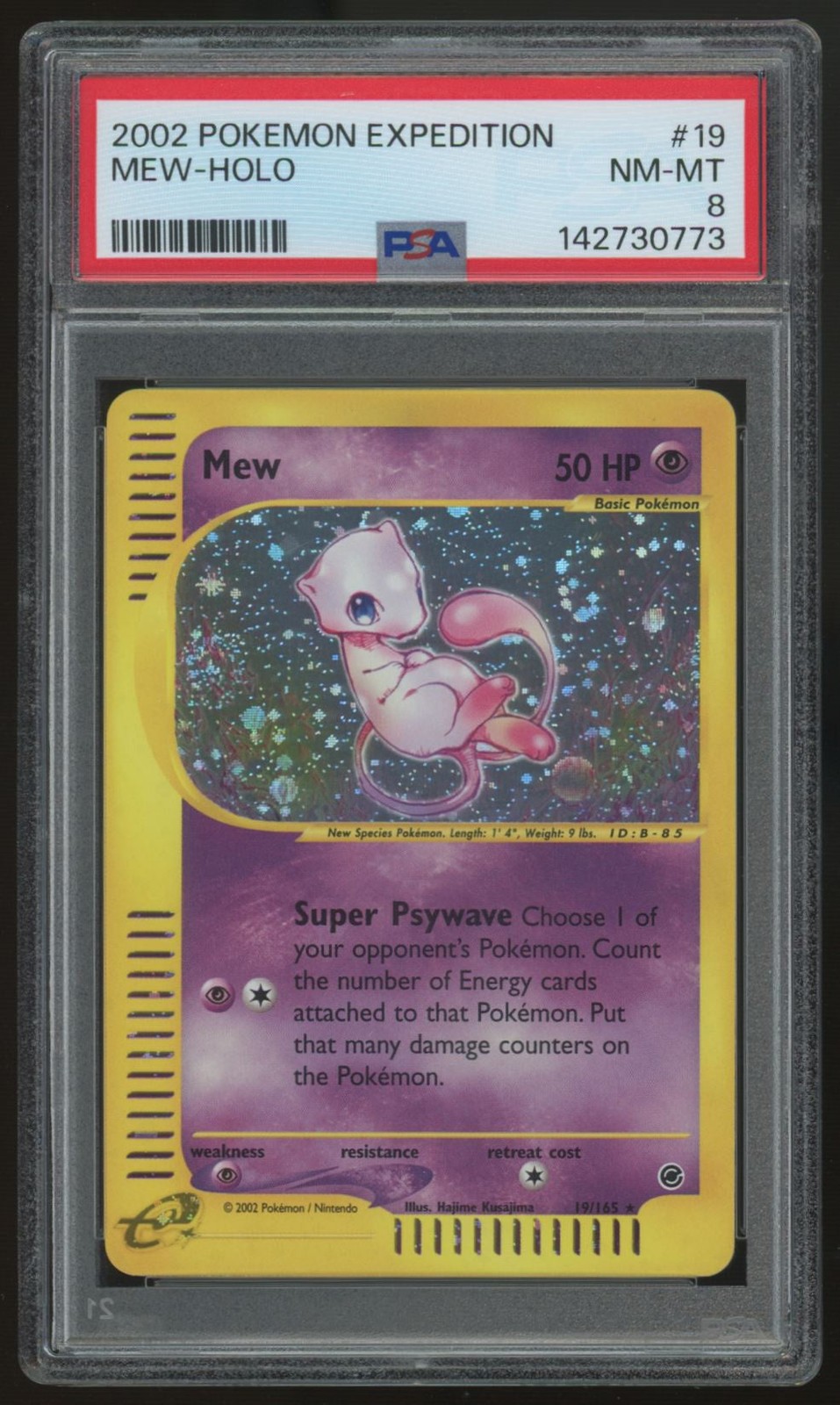 2002 Pokemon Mew Expedition Holo #19 PSA 8