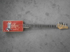 4 String Long Scale Electric Acoustic Cigar Box Canjo Tin Can Piezo Bass Guitar