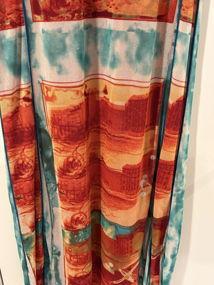 Maxi Vestido Vintage Jean Paul Gaultier Soleil Malla Talla L Foto 3 de 4