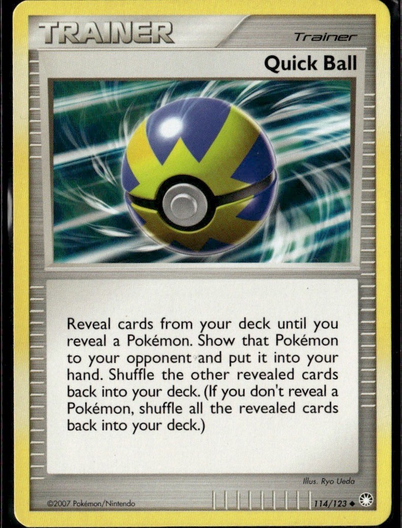 Quick Ball Uncommon Mysterious Treasures 114/123 Trainer Normal Pokemon Card