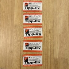 Tipp-Ex (Tippex)Typewriter 10  Paper Correction Strips White ( 5 packets)