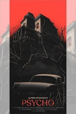 Psycho Hitchcock Fluorescent Ink Screen Print Movie Poster Ltd Edition x/165