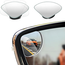 2Pack Blind Spot Mirror 360 Degree Adjustable HD Glass Wide Angle Convex For Car