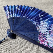 Luxshiny Bambus-Faltfächer Rund – Japanischer Handfächer, Rosa | 33 Cm, Für Dekoration & Events