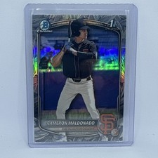 Cameron Maldonado 2025 Bowman Draft Chrome Sunflower Seeds Refractor SSP