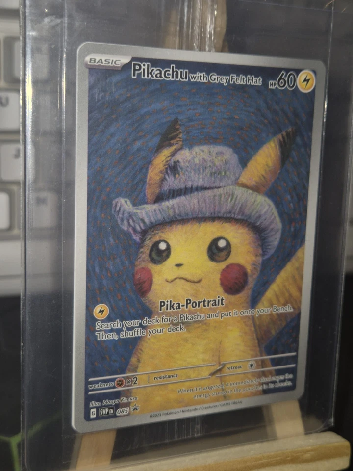 Pikachu Grey Felt Hat 085 Sv: Scarlet Violet Promo Sealed Psa 10 Contenders !? - Image 3 of 4