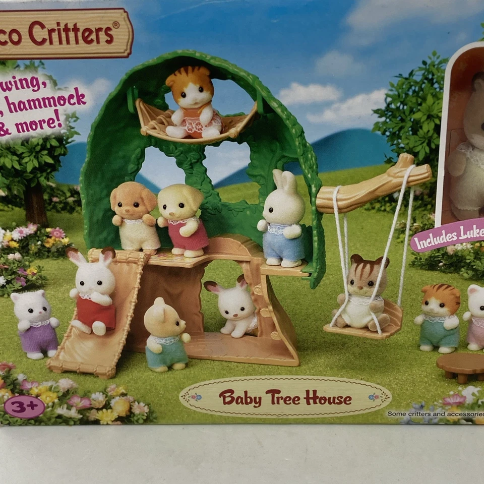 Epoch CALICO CRITTERS #CC1791 Baby Tree House With Luke Hazelnut Chipmunk New - Image 2 of 4