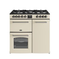 Belling Farmhouse 90cm Dual Fuel Range Cooker With 5 Hobs Cream 90DF