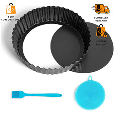 Tarteform 24 cm Antihaft mit Hebeboden, hoher Rand dunkelgrau