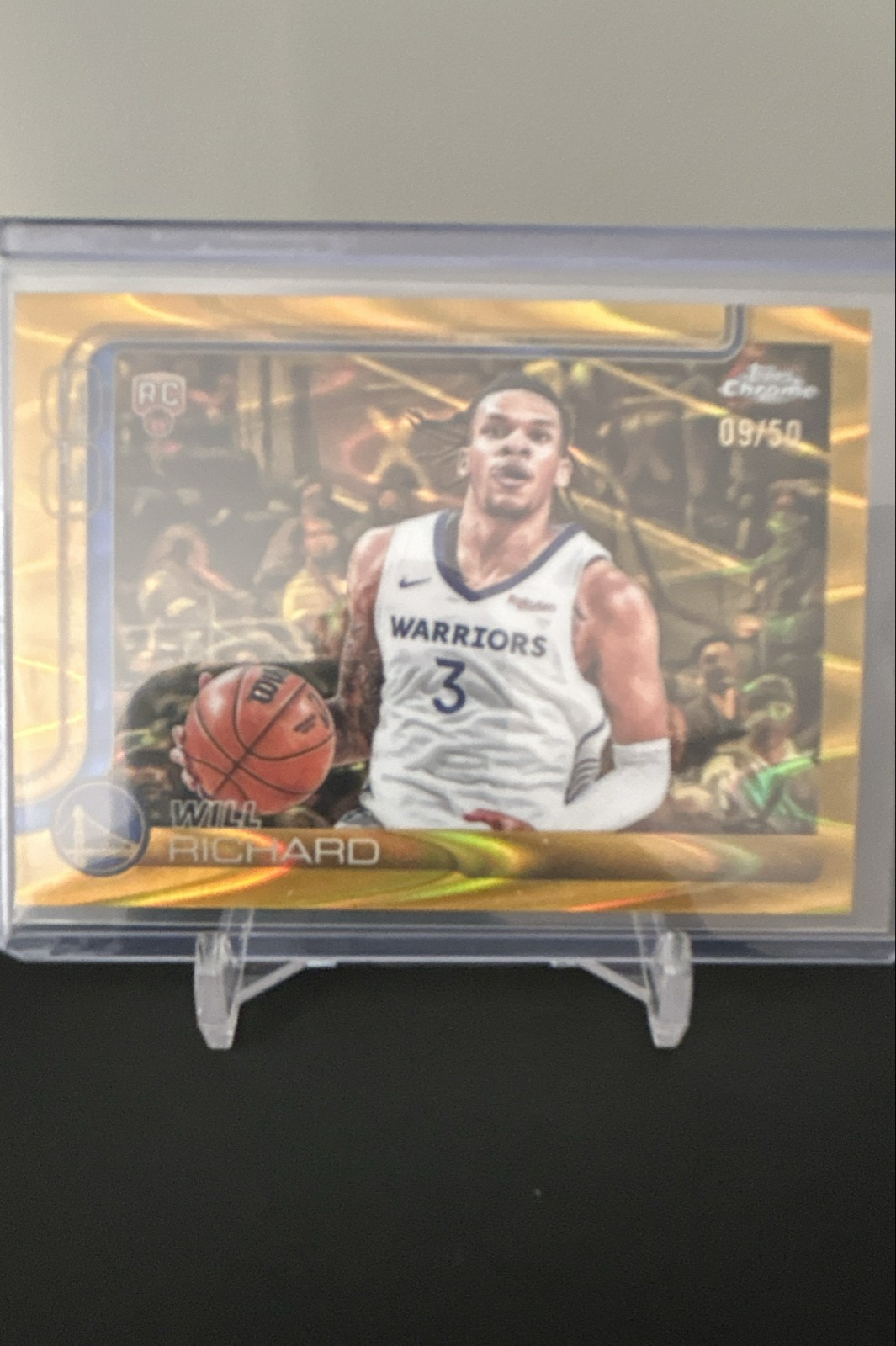 2025-26 Topps Chrome - Will Richard #287 Gold RayWave Refractor /50 (RC)