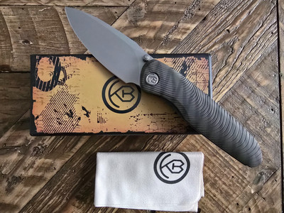NEW!   Kubey Knives Pioneer Flamed Titanium Folding 20CV Pocket Knife (KB379B)