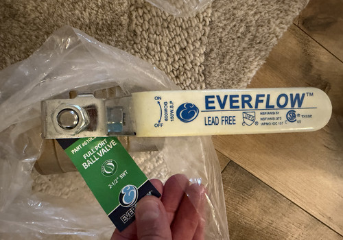 2-1/2" FULL PORT SWEAT BALL VALVE ( LEAD FREE )