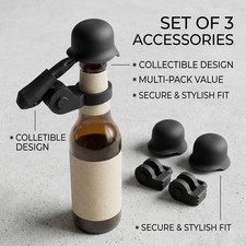 Novelty Helmet Beer Bottle Stopper Saluting Figure Cap Funny Party Bar Accessory