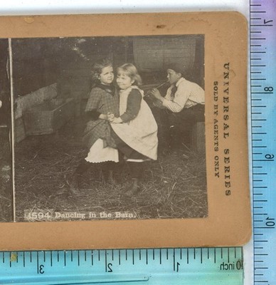 Dancing in the Barn Children Universal Stereoview