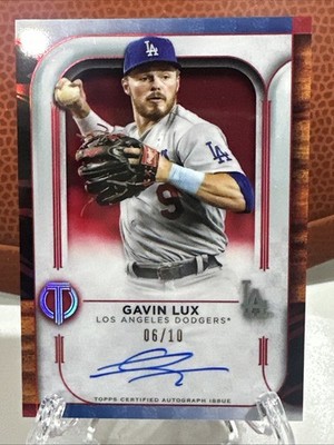 2022 Topps Tribute - Tribute Autographs Gavin Lux #TA-GL Red /10 Auto SSP