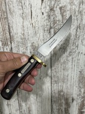 Nice! USA SCHRADE 160OT Old Timer Mountian Lion Fixed Blade Knife (No Sheath)