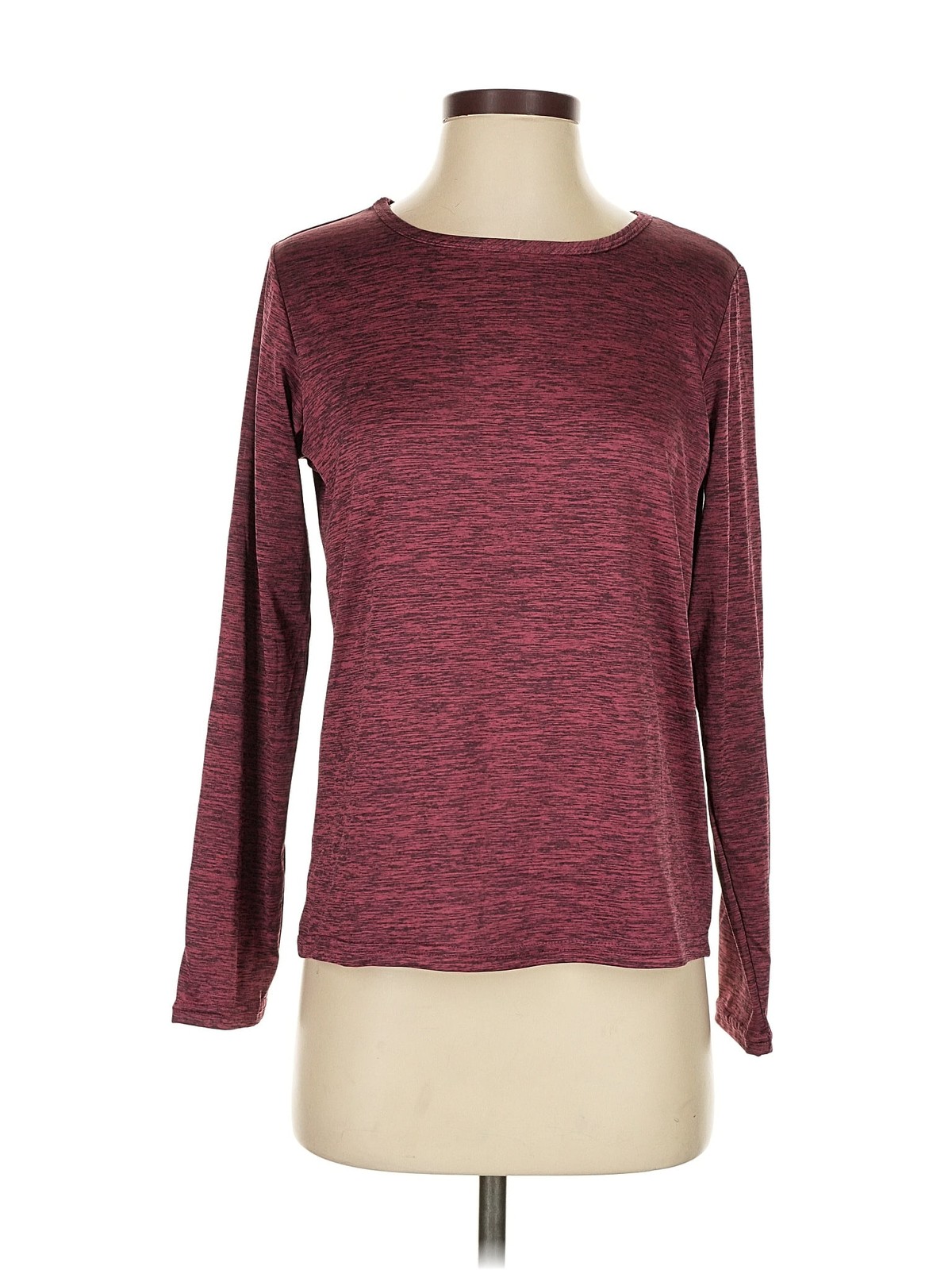 Real Essentials Women Red Long Sleeve T-Shirt S