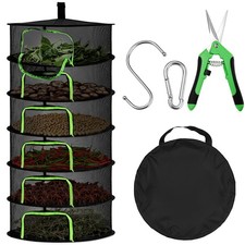 6 Layer Herb Drying Rack with Zipper, Foldable Food Drying Net Collapsible Ha...