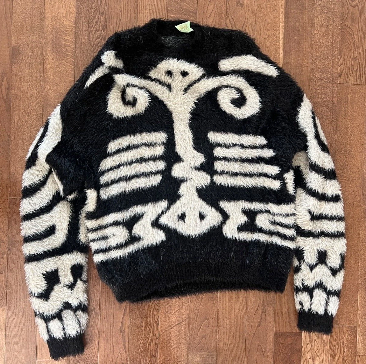 Pull unisexe Bélier Arise Squelette Body Paint Faux Mohair Italie Supreme taille L
