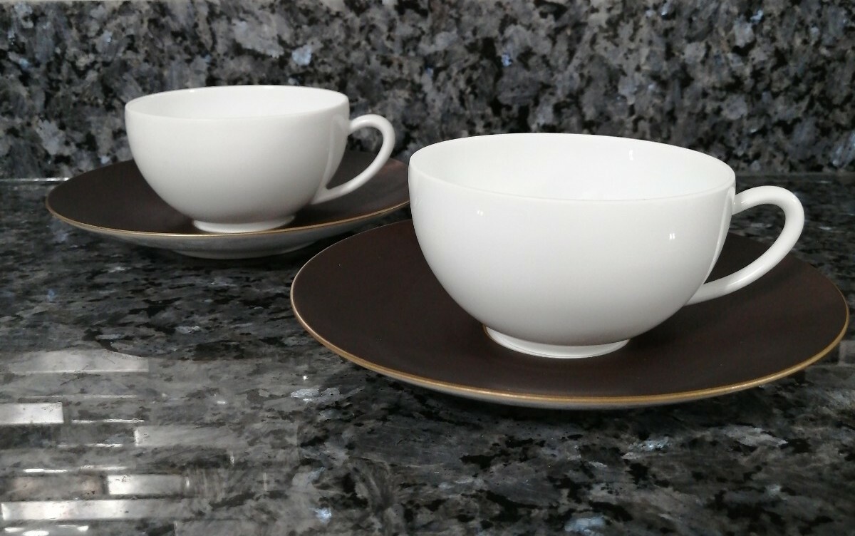 Jean de Chrome for J.L Coquet- Horizon Satin Sepia tea cup and 