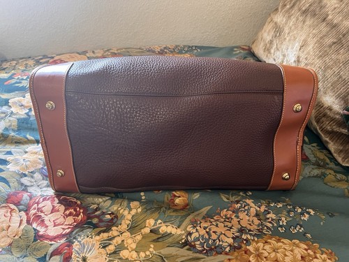 AUTHENTIC DOONEY AND BOURKE XL GLADSTONE BAG AWL MOCHA AND TAN - Picture 6 of 15