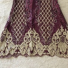 New $200 BANJUL  BEADED SHEER FITTED PROM DRESS.  Sz SMALL.  FLOOR LENGTH.  WTC