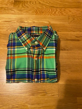 Polo Ralph Lauren Green Plaid Classic Fit FLANNEL Shirt Size XL