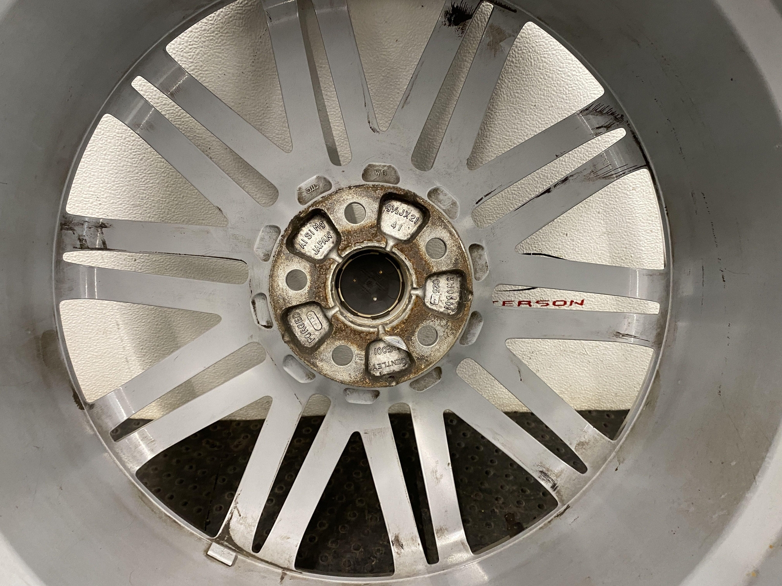 11-17 BENTLEY CONTINENTAL GT 10 TWIN SPOKE ALLOY WHEEL RIM 21X9.5 3W0601025