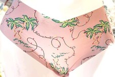 Victorias secret Rare Vintage M No Show Palm Smooth Tropical Holiday Panty