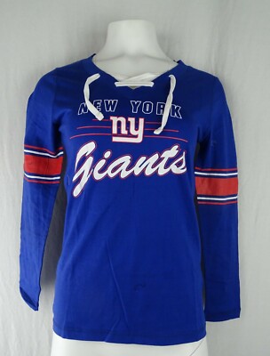 New York Giants NFL Team Apparel Women's Lace Up T-Shirt