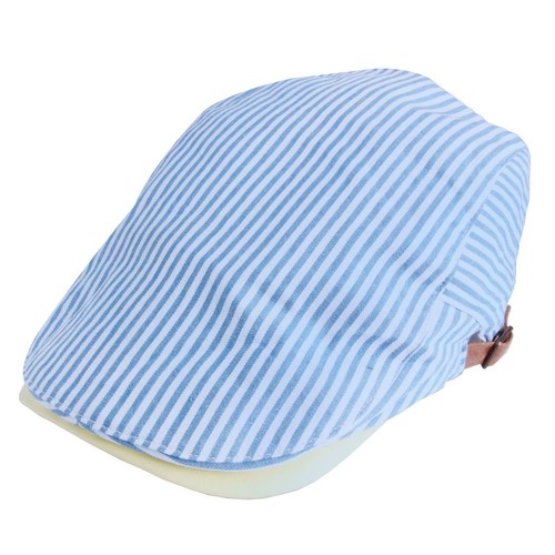 Stripe Cotton Gatsby Golf Newsboy Cabbie Cap Irish Hat Men Women Spring Summer - Picture 6 of 7